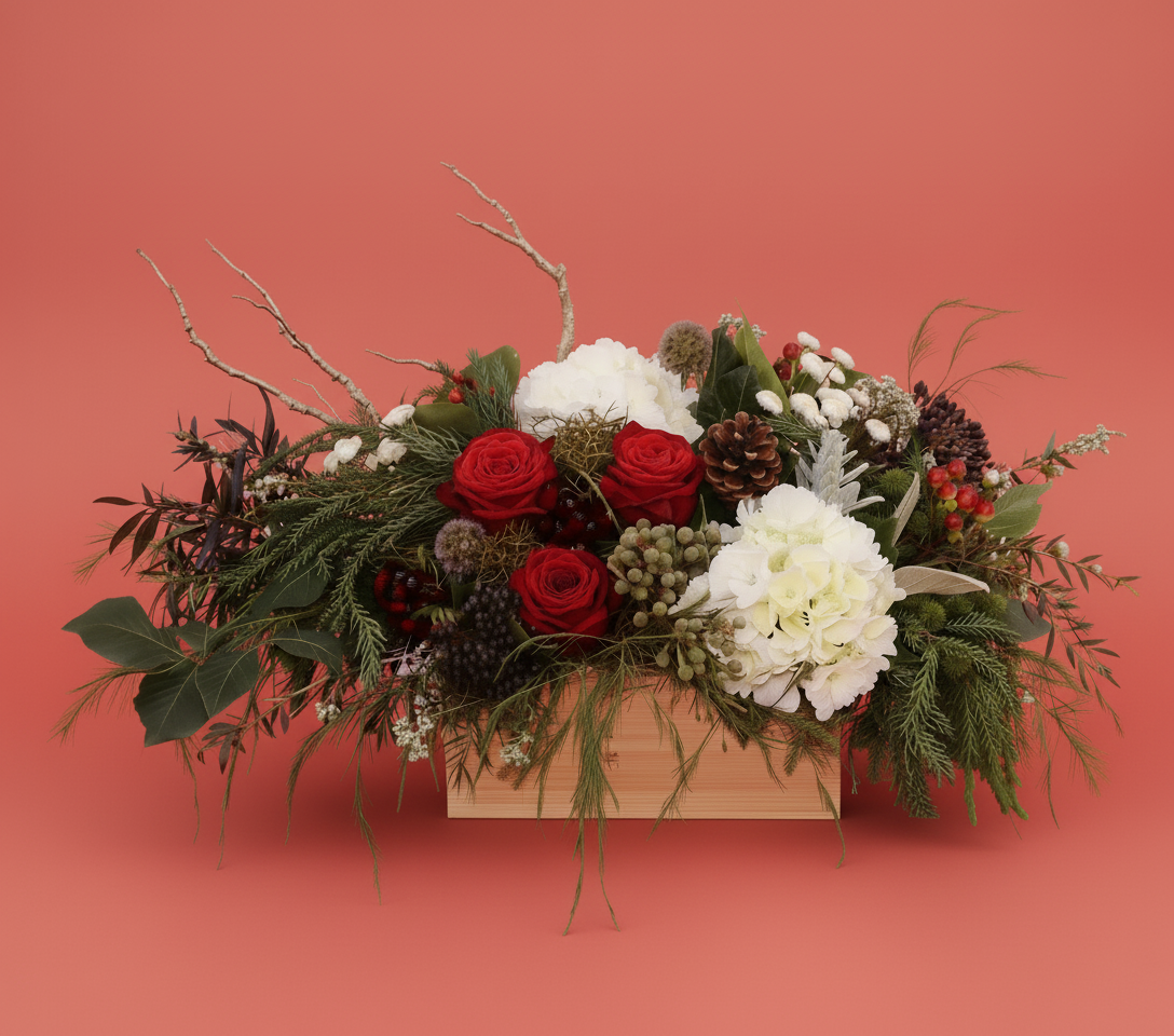 Classic Christmas Table Arrangement